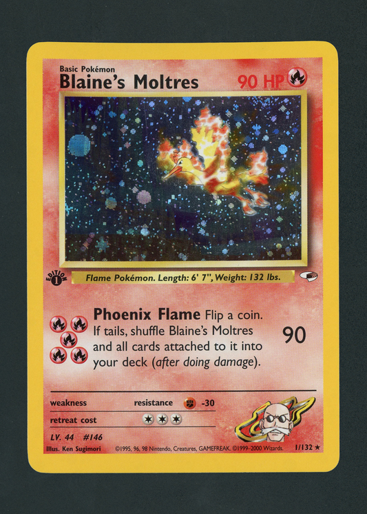 Blaine's Moltres 1st Edition - Gym Heroes