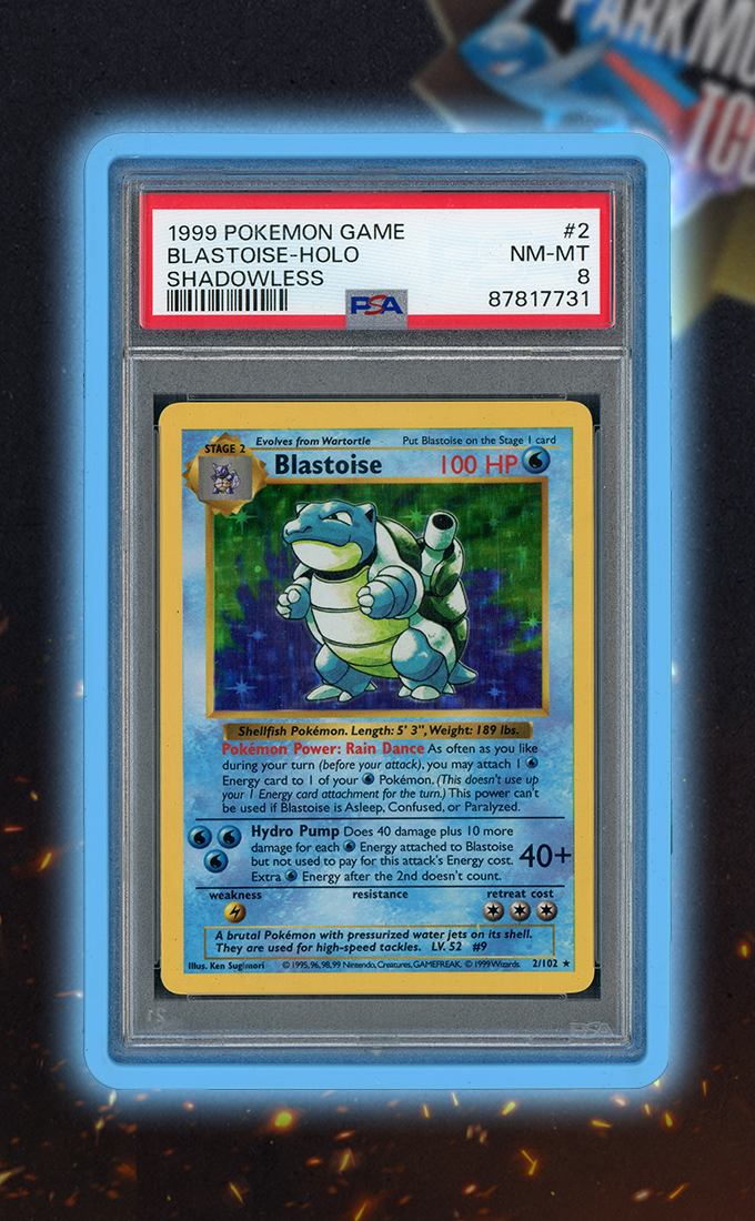 Blastoise Shadowless 2/102 PSA 8