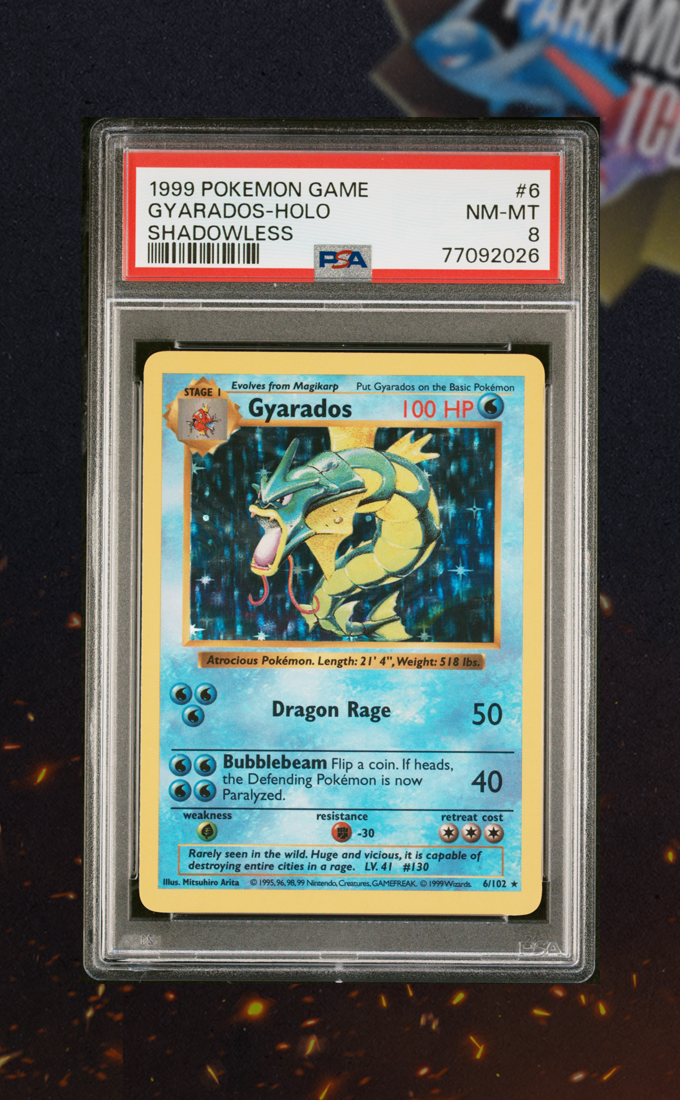 Gyarados Shadowless 6/102 PSA 8