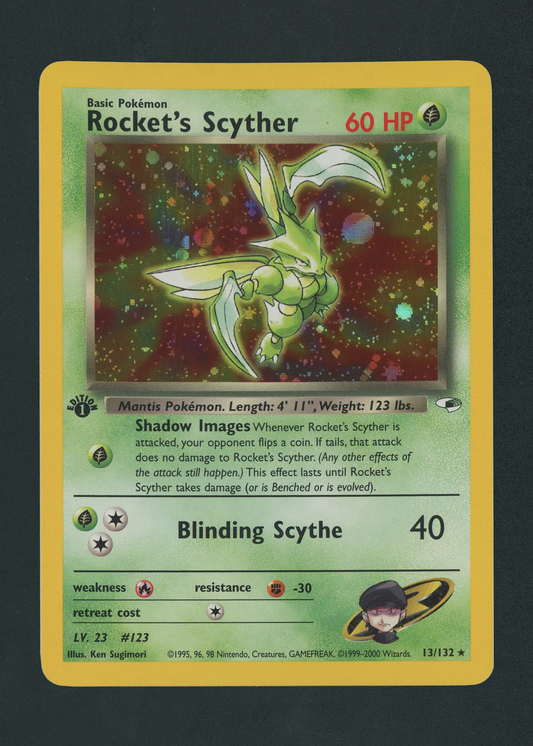 Rocket's Scyther 1st Edition - Gym Heroes