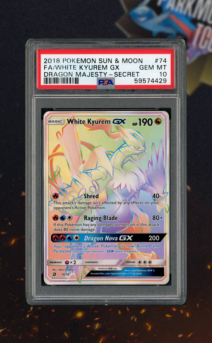 White Kyurem GX 74/70 PSA 10